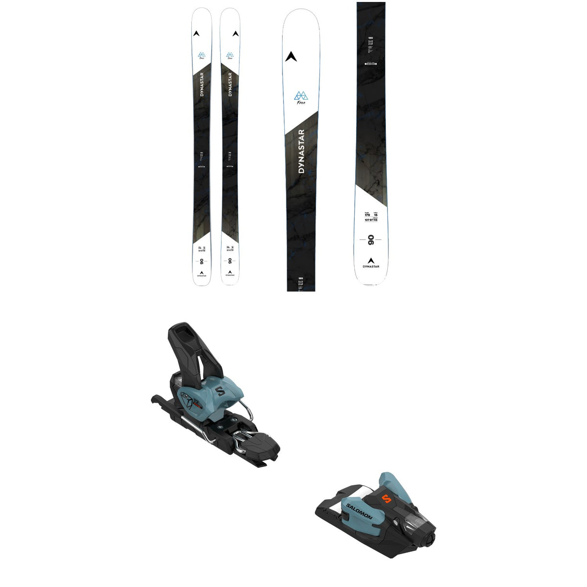 Dynastar M-Free 90 Skis + Salomon Strive 12 GW Ski Bindings 2025