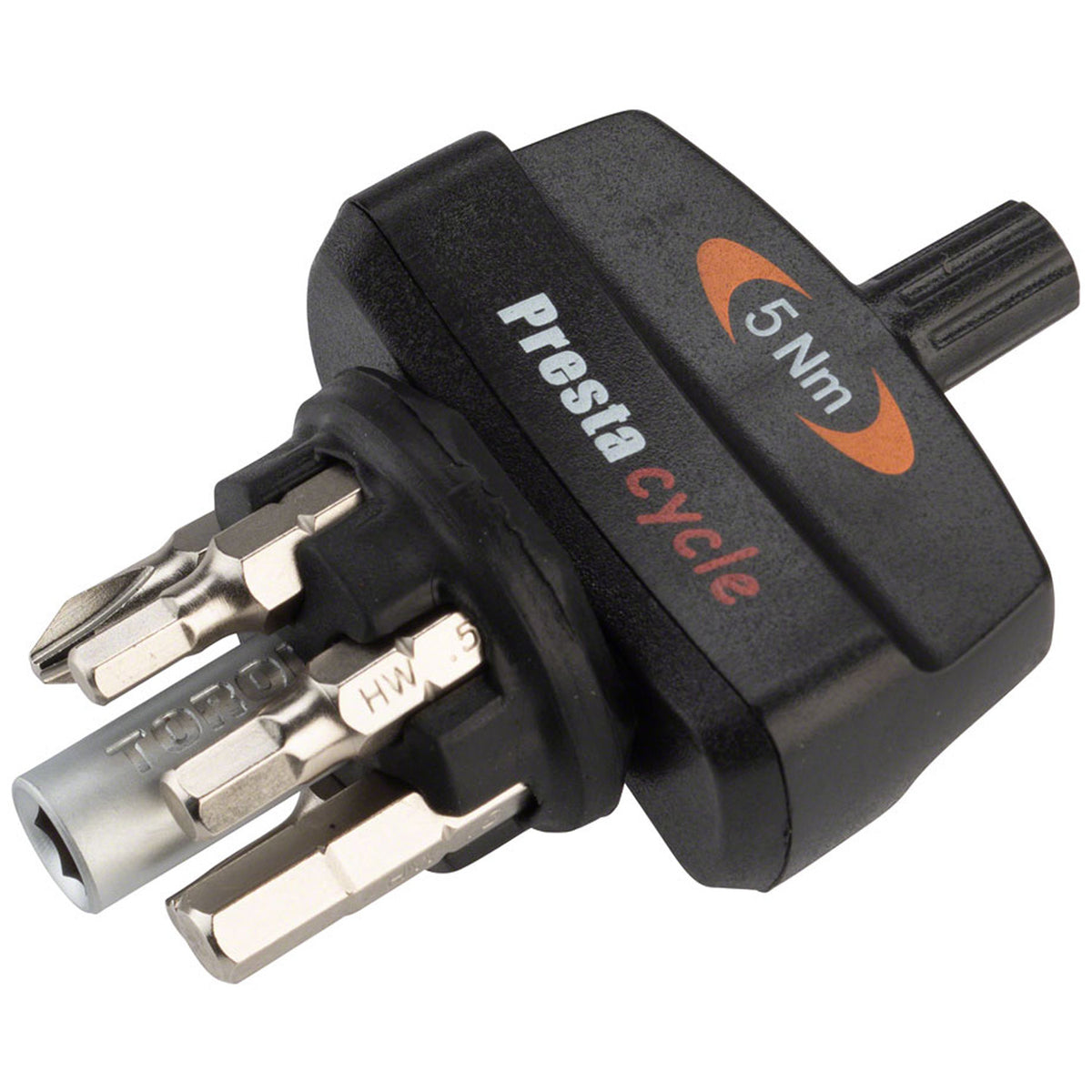 Prestacycle TorqKey Mini Preset Torque Tool with 6 Bits & Holder