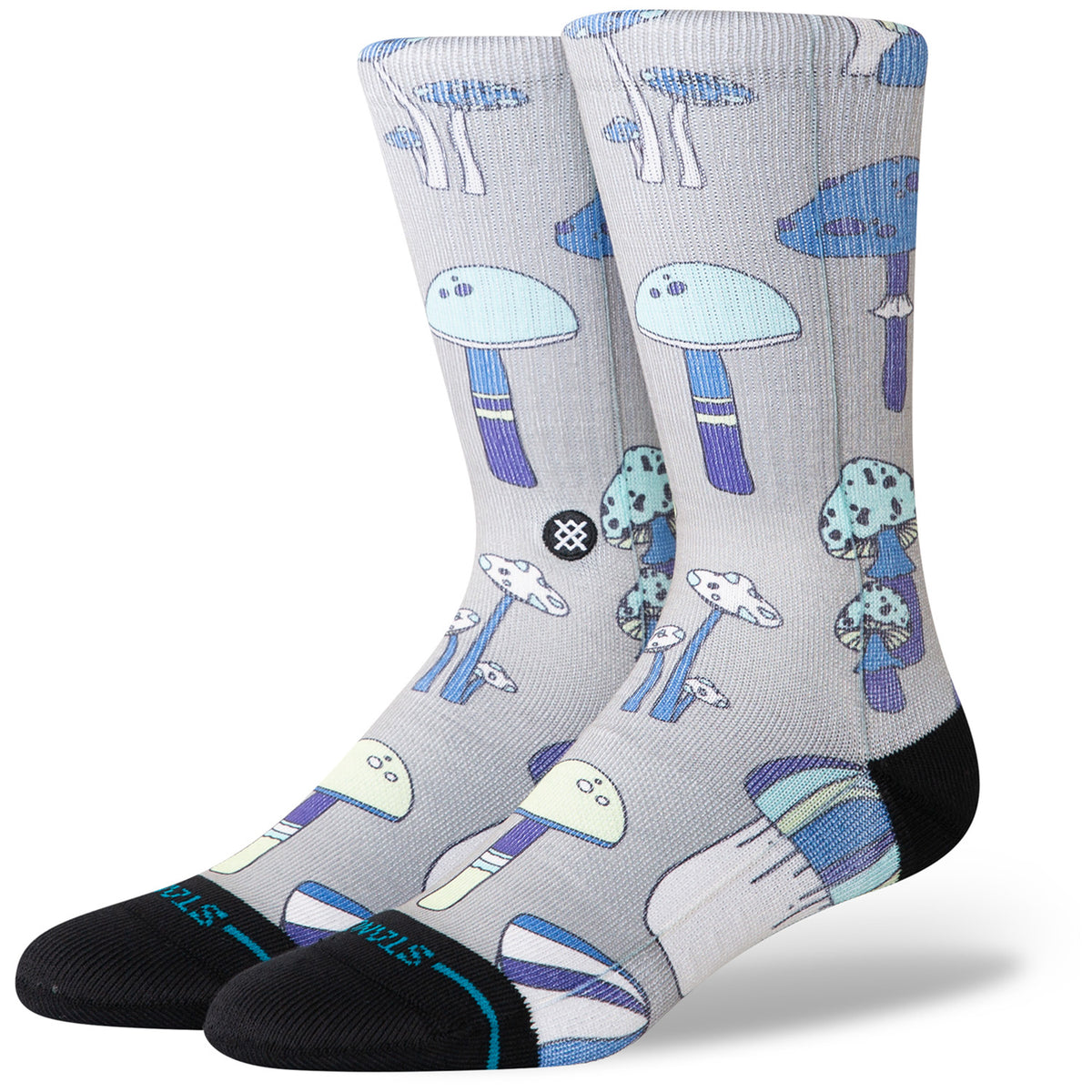 Stance Microbial Crew Socks String Grey