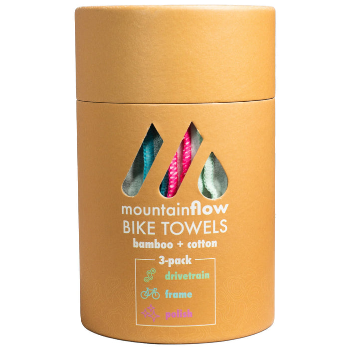 mountainFLOW Bamboo and Cotton Bike Towels - 3 Pack