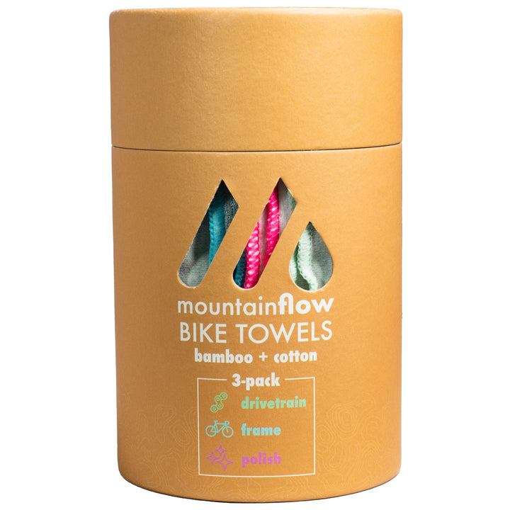 mountainFLOW Bamboo and Cotton Bike Towels - 3 Pack