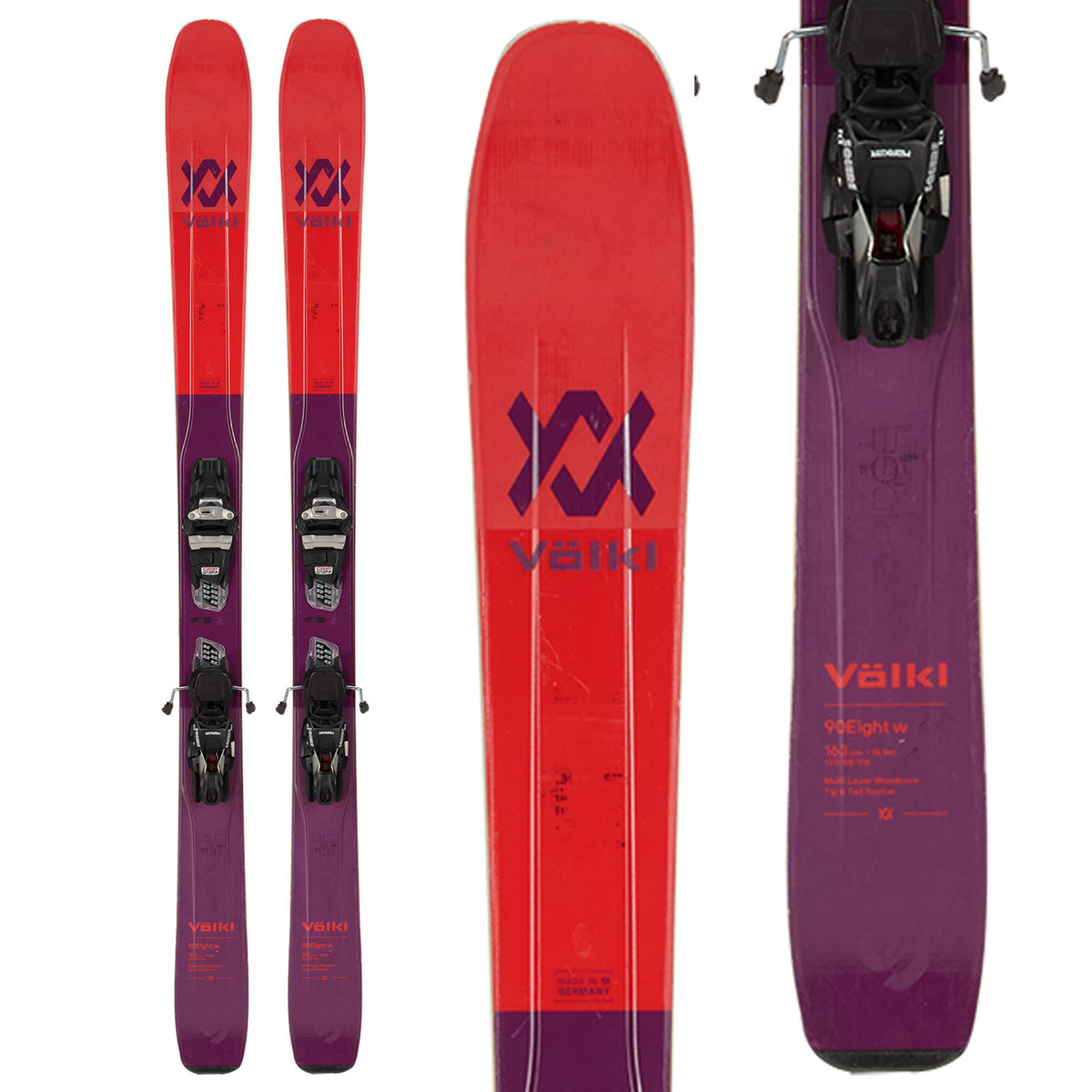 Völkl 90Eight W Skis + Marker Squire 11 Demo Ski Bindings 2019