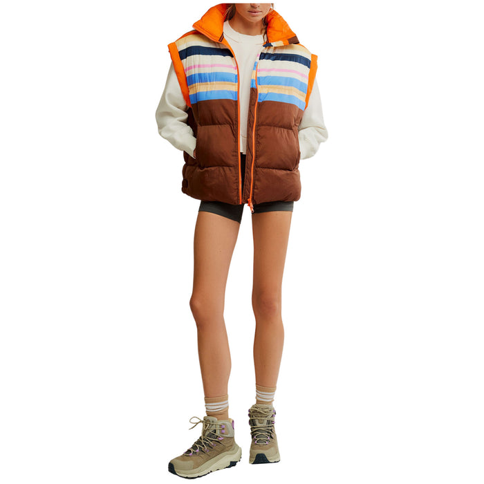 Free People Printed In A Bubble Vest - Women's Camper Stripe