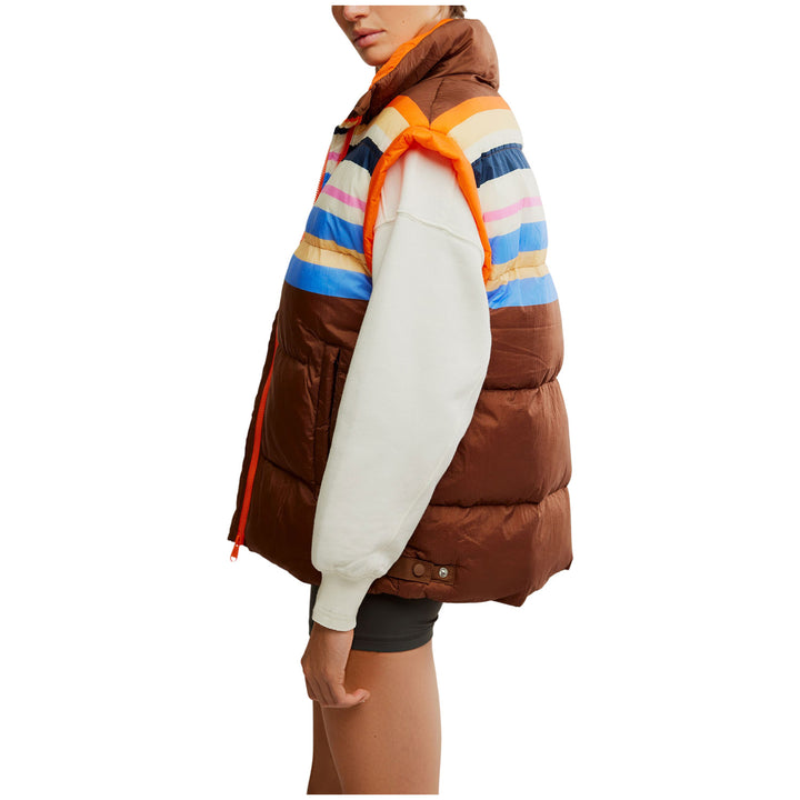 Free People Printed In A Bubble Vest - Women's Camper Stripe