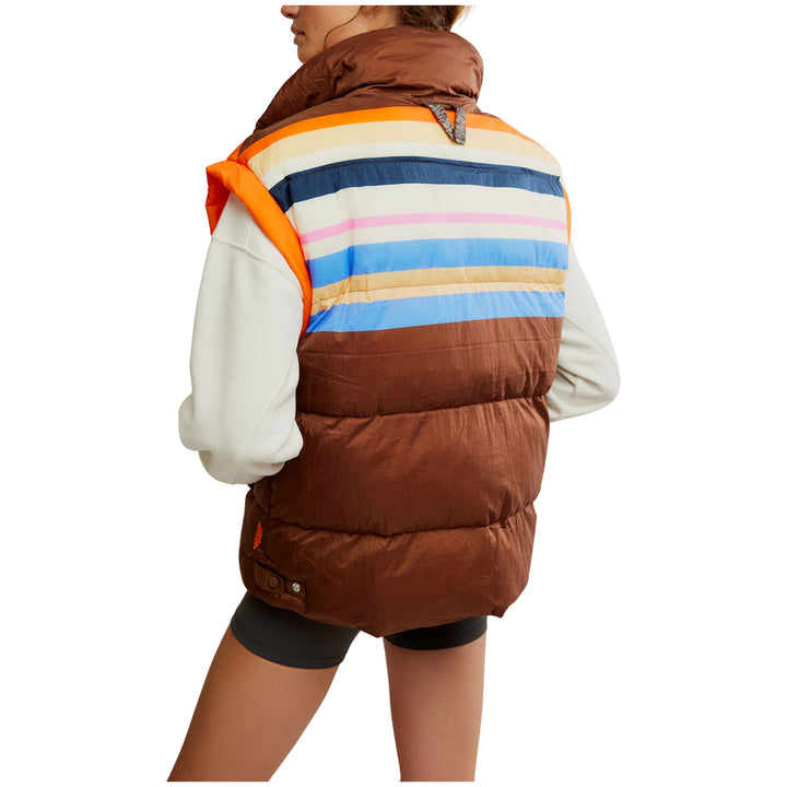 Free People Printed In A Bubble Vest - Women's Camper Stripe