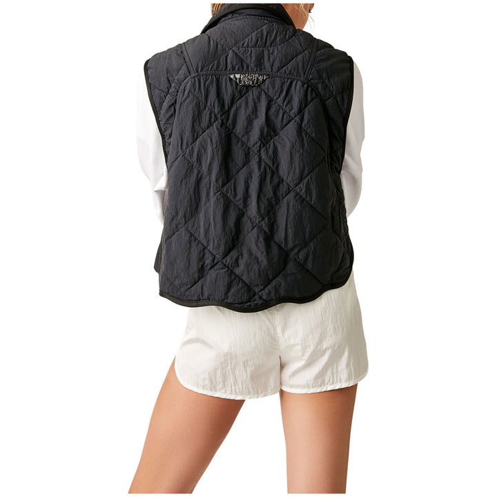 Free People Quinn Quilted Puffer Vest - Women's Black