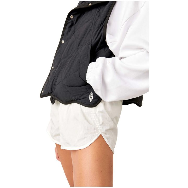 Free People Quinn Quilted Puffer Vest - Women's Black