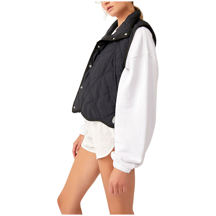 Free People Quinn Quilted Puffer Vest - Women's Black