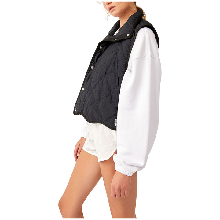 Free People Quinn Quilted Puffer Vest - Women's Black