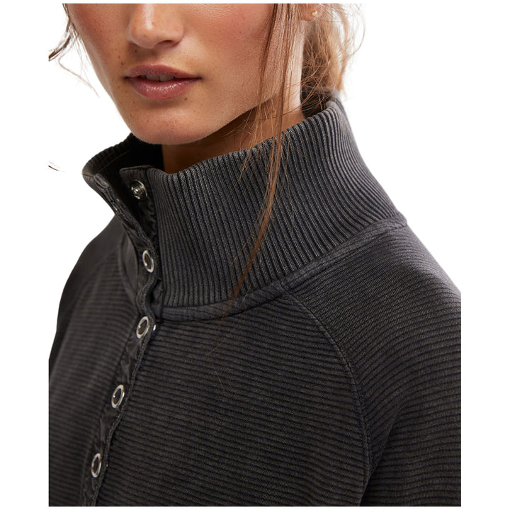 Free People So Fly Henley Layer Coddy Top - Women's Black