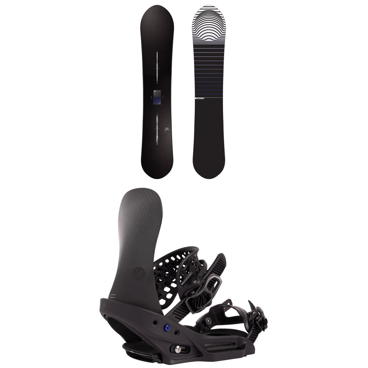Burton Mystery Series Day Trader Snowboard + X EST Snowboard Bindings 2025