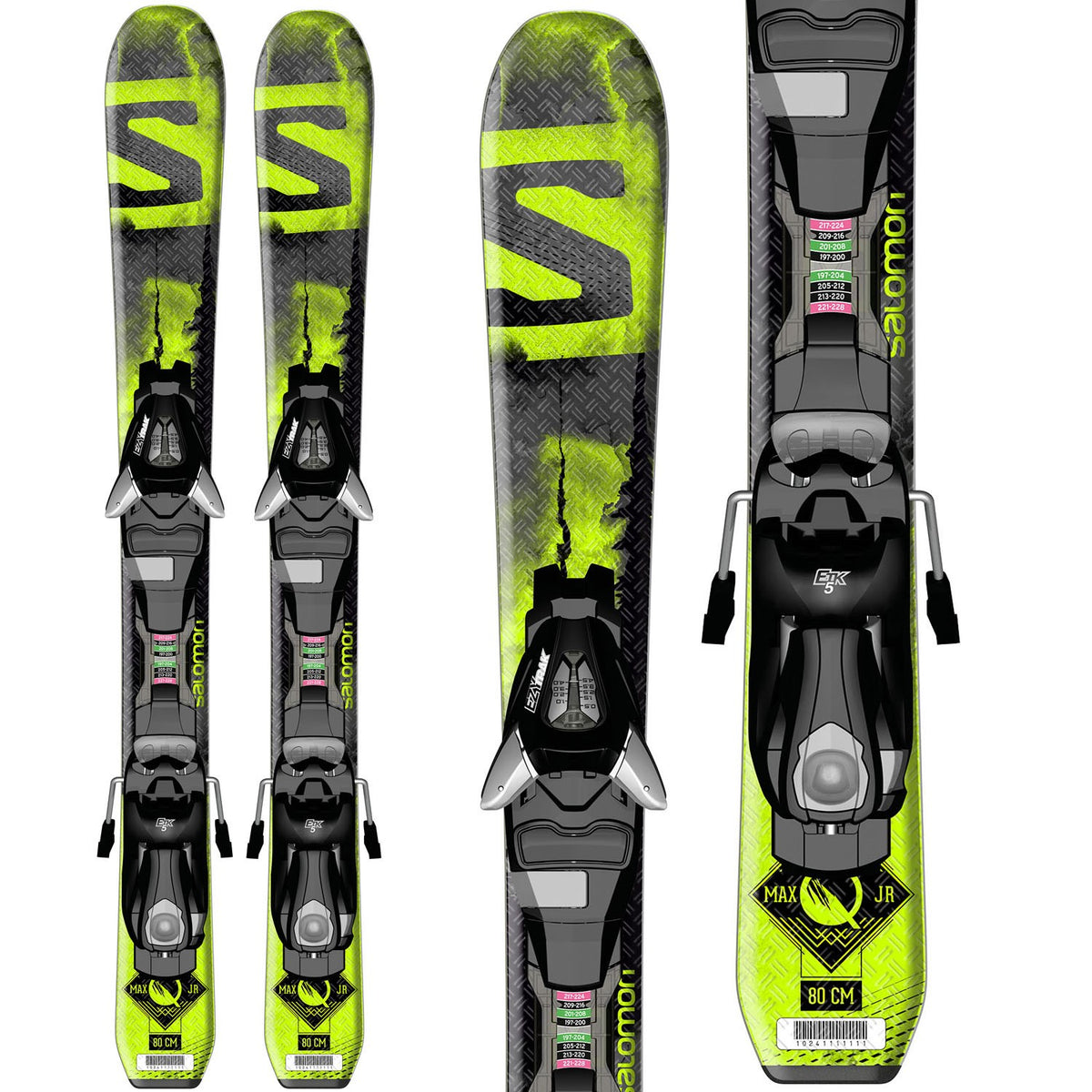 Salomon Q-Max Jr Skis + ETK5 Bindings - Kids' 2016