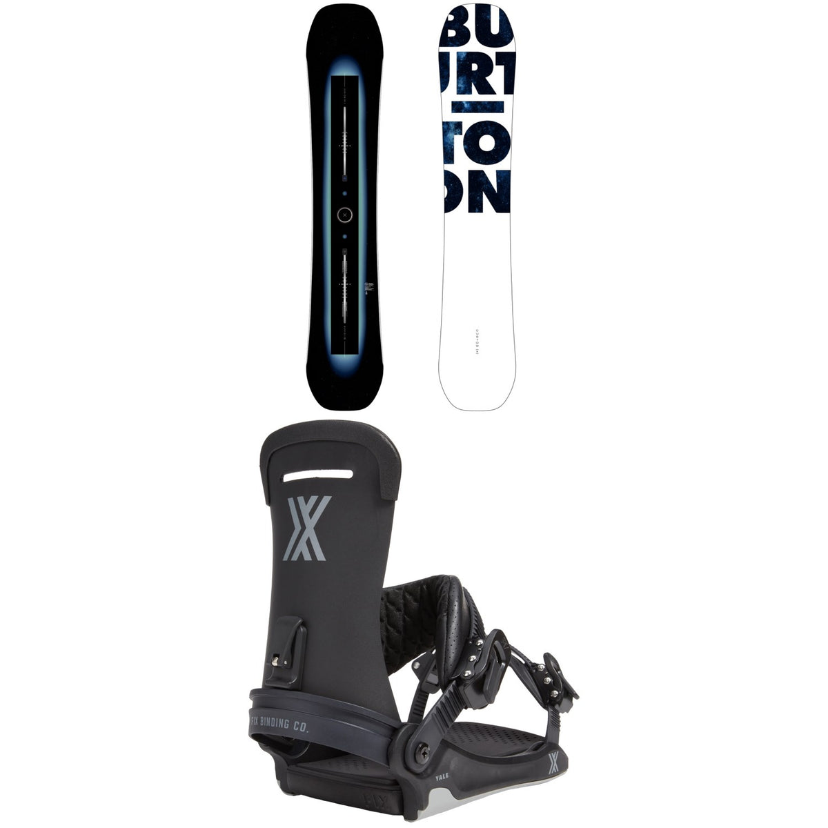 Burton Custom X Flying V Snowboard + Fix Yale LTD Snowboard Bindings 2024