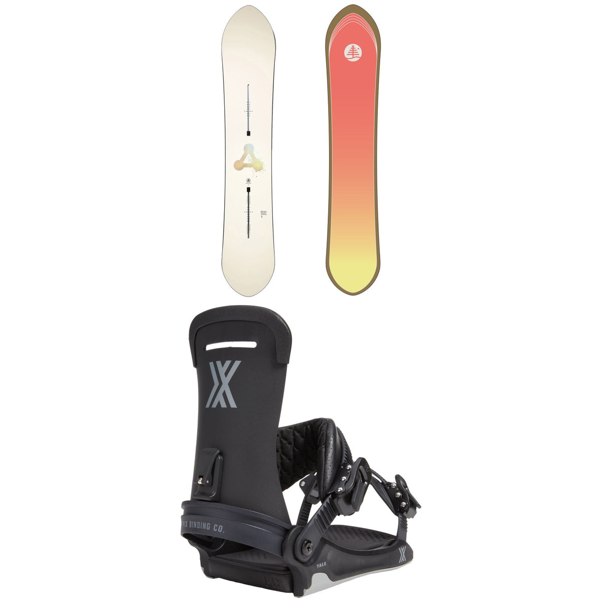 Burton Family Tree Power Wagon Snowboard + Fix Yale LTD Snowboard Bindings 2024
