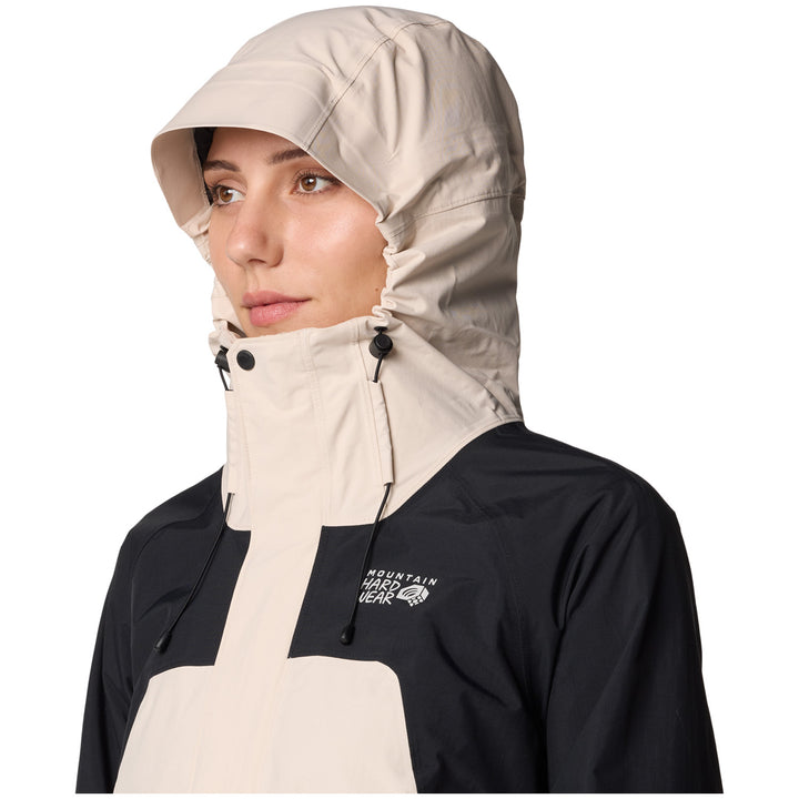 Mountain Hardwear Dry Times™ Hooded Jacket - Women's Talc/Black