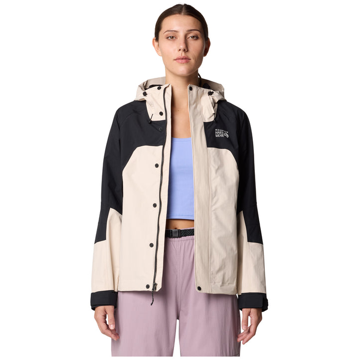Mountain Hardwear Dry Times™ Hooded Jacket - Women's Talc/Black