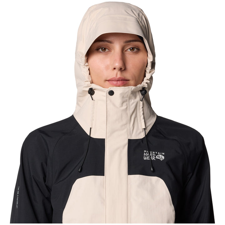 Mountain Hardwear Dry Times™ Hooded Jacket - Women's Talc/Black