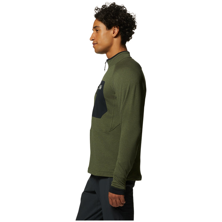Mountain Hardwear Polartec® Power Grid™ Half Zip Jacket - Men's Surplus Green Heather
