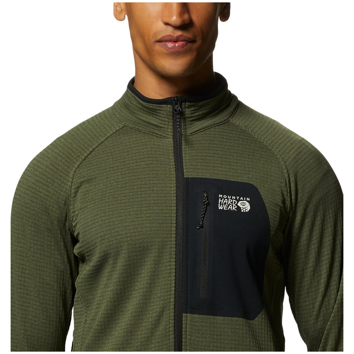 Mountain Hardwear Polartec® Power Grid™ Half Zip Jacket - Men's Surplus Green Heather