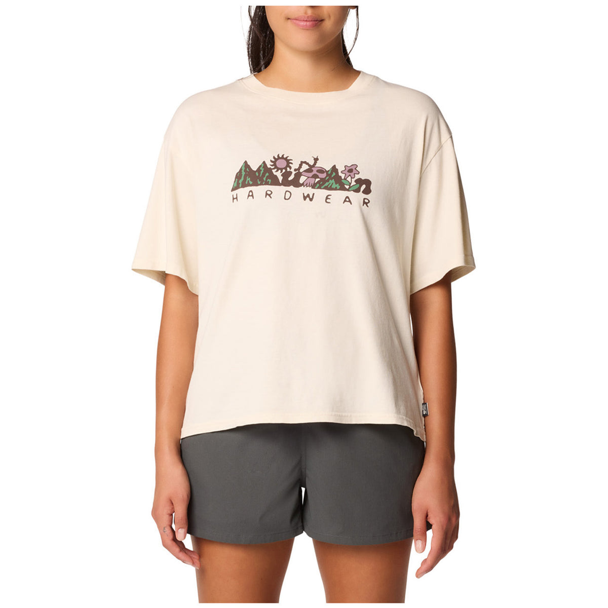 Mountain Hardwear MHW™ Sun Stash Collab Crop Short Sleeve T-Shirt - Women's Stone