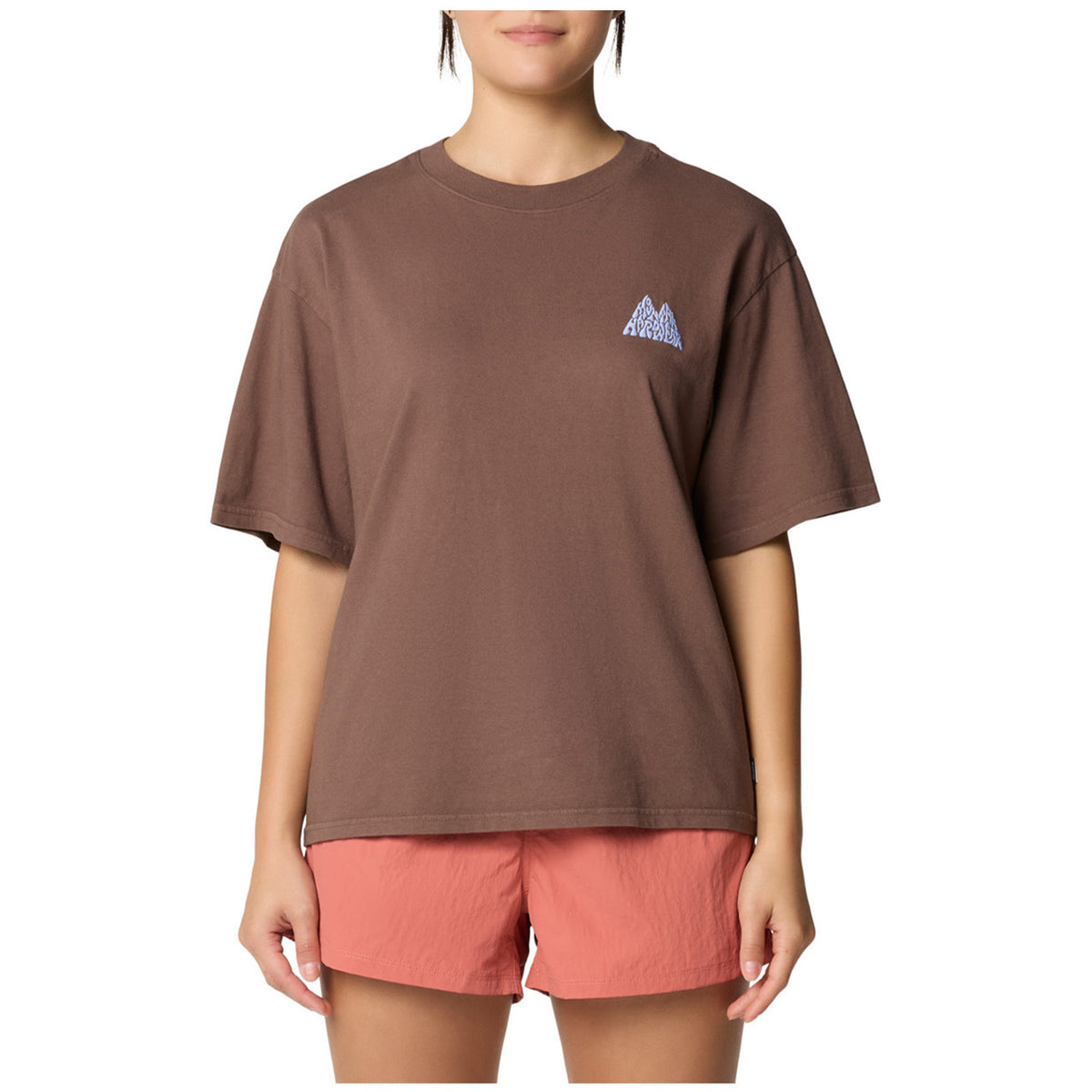 Mountain Hardwear MHW™ Mountains Collab Crop Short Sleeve T-Shirt - Women's Carob