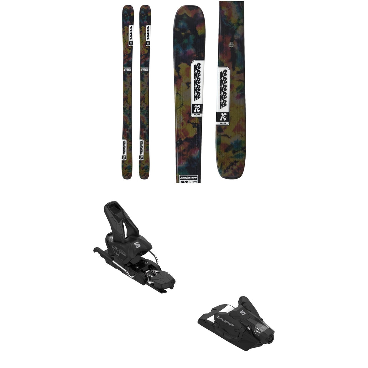 K2 Reckoner 92 Skis 2025 + Salomon Strive 12 GW Ski Bindings