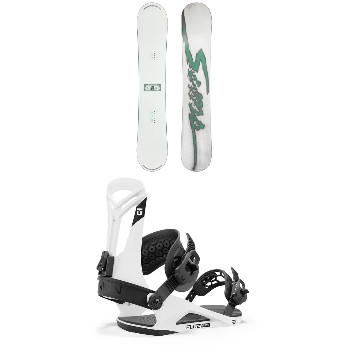 Sims Bowl Squad Snowboard + Union Flite Pro Snowboard Bindings 2025