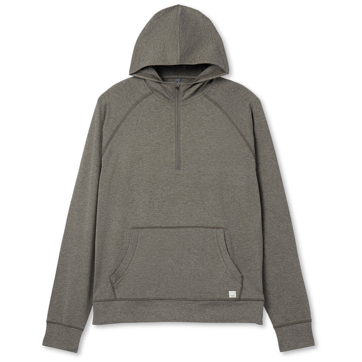 Vuori Ponto Performance 1/2 Zip Hoodie - Men's Warm Grey Heather