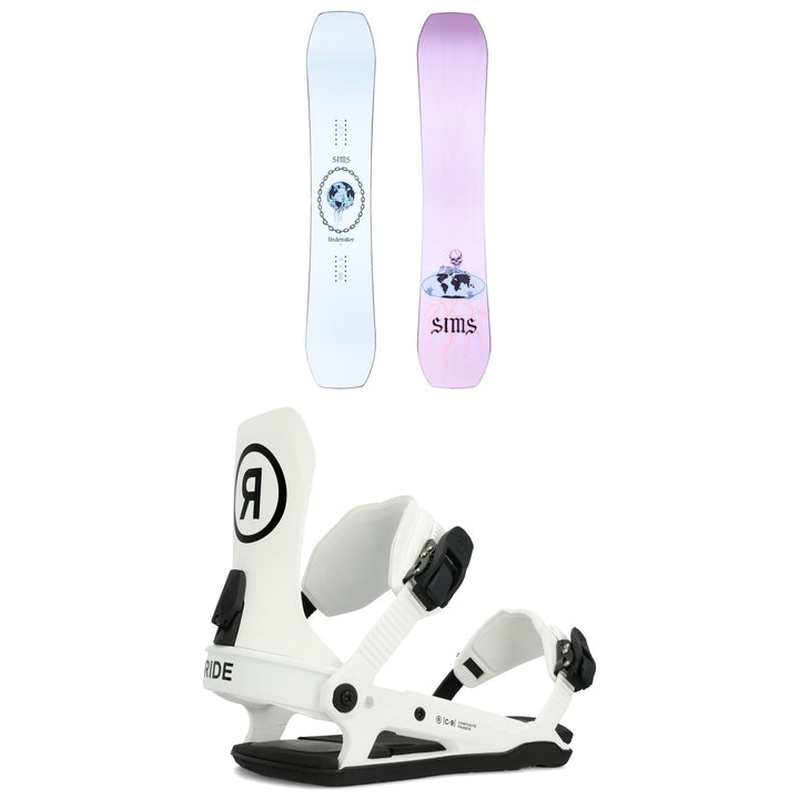 Sims Undertaker Snowboard + Ride C-9 Snowboard Bindings 2024