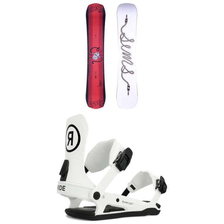 Sims Distortion Snowboard + Ride C-9 Snowboard Bindings 2024