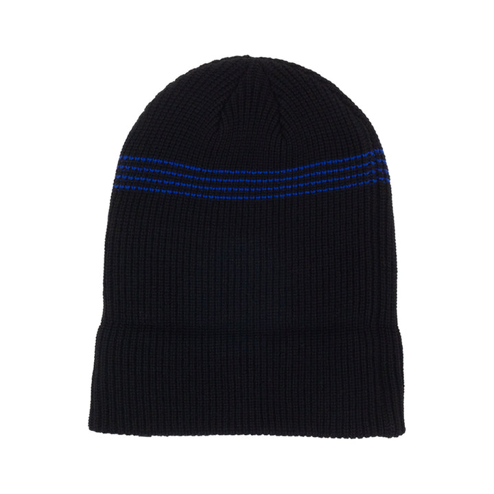 evo NST x Autumn Mini Stripe Beanie Black Cobalt Blue
