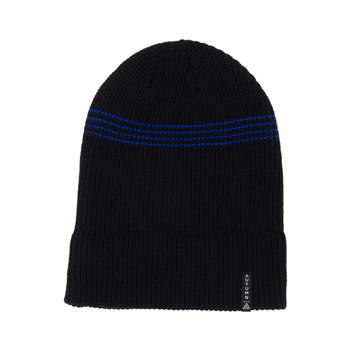 evo NST x Autumn Mini Stripe Beanie Black Cobalt Blue