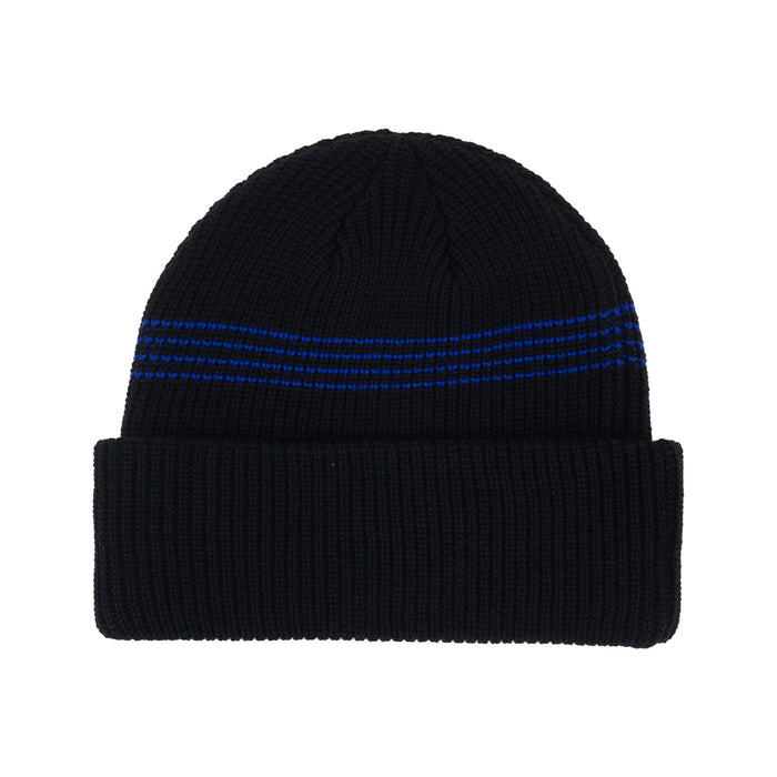 evo NST x Autumn Mini Stripe Beanie Black Cobalt Blue