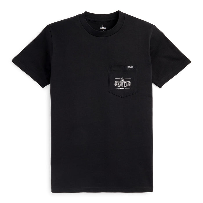 evo Basic Pocket T-Shirt - Unisex Black-Seattle