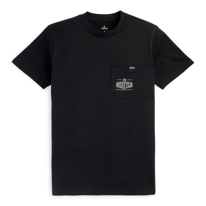 evo Basic Pocket T-Shirt - Unisex Black-Seattle