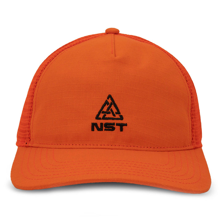 evo x NST 5-Panel Structured Trucker Hat Orange