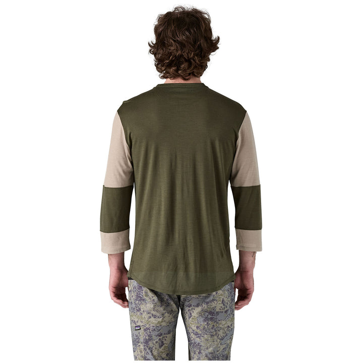 Patagonia Merino 3/4 Sleeve Bike Jersey Pine Needle Green