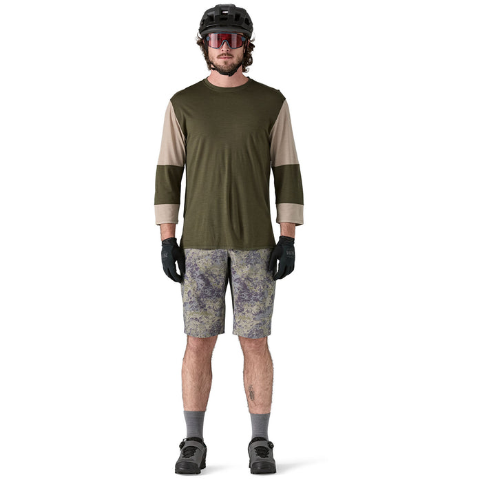 Patagonia Merino 3/4 Sleeve Bike Jersey Pine Needle Green