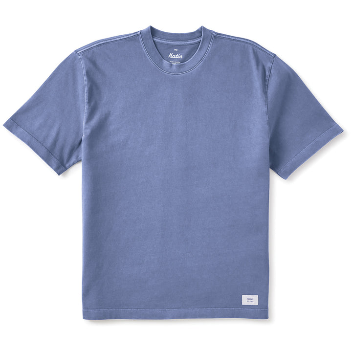 Katin Box Fit Heritage T-Shirt - Men's Blue Pigment Dye