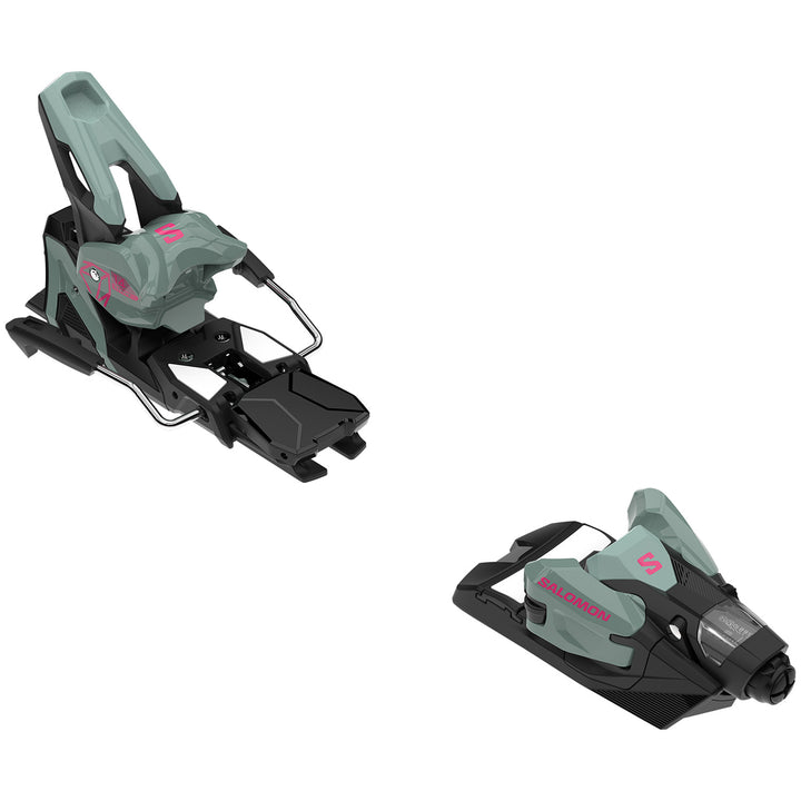 Salomon Strive 14 GW Ski Bindings Iceberg Green / Black / Sachet Pink