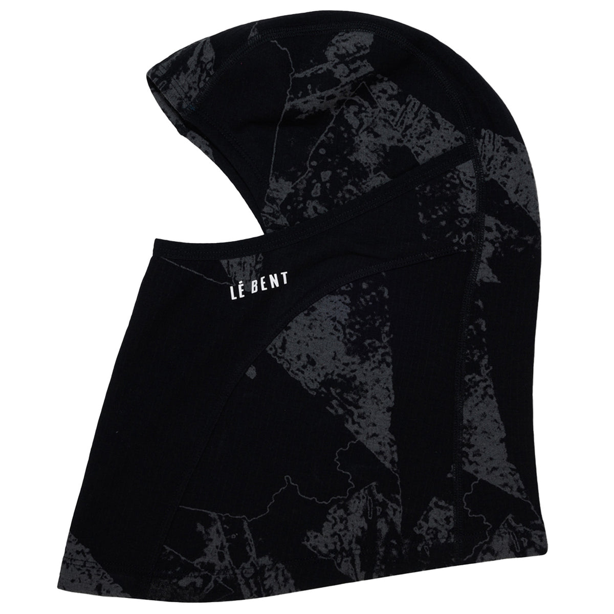 Le Bent Fractal Waffle Midweight Balaclava Black