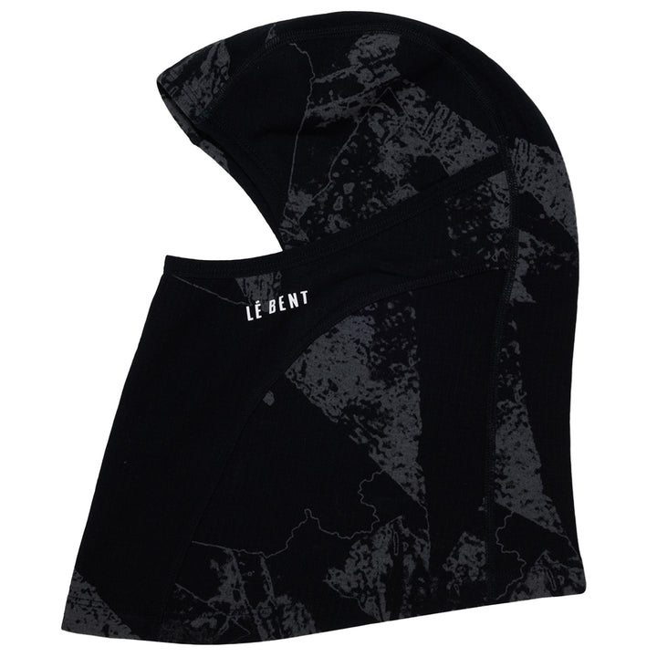 Le Bent Fractal Waffle Midweight Balaclava Black