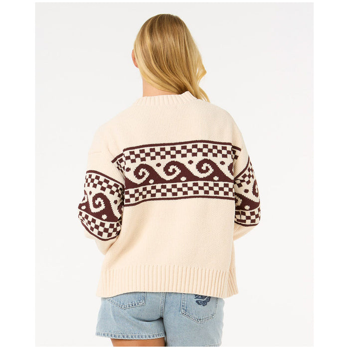 Rip Curl Soleil Knit Crew - Women's Brown/Off White