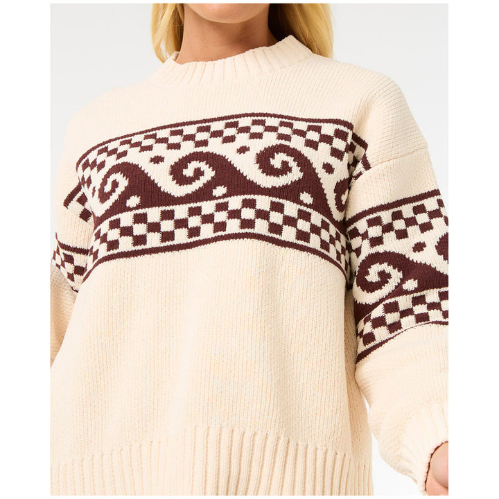 Rip Curl Soleil Knit Crew - Women's Brown/Off White