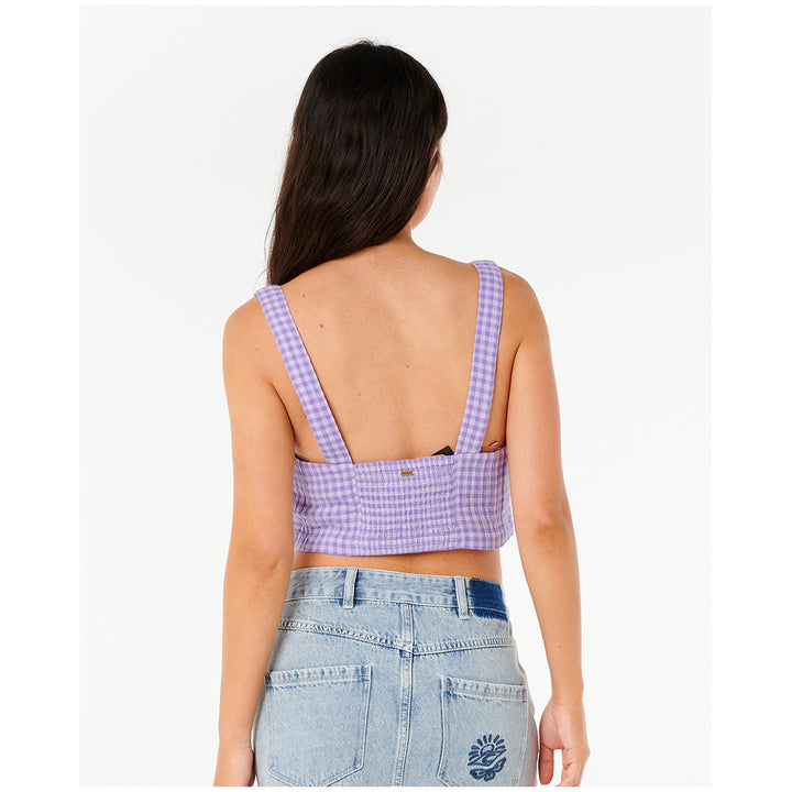 Rip Curl Premium Surf Check Crop Top - Women's Purple