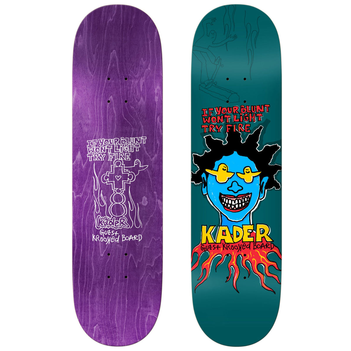 Krooked Kader Guest 8.5 Skateboard Deck