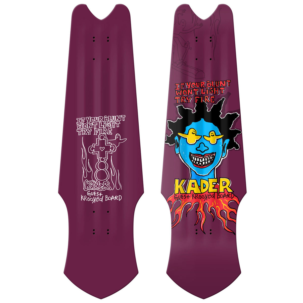 Krooked Kader Guest Tri-Plane 9.75 Skateboard Deck