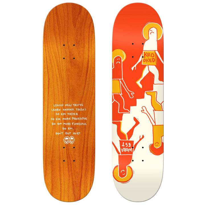 Krooked Worrest Up Down Twin Tail Slick 8.3 Skateboard Deck