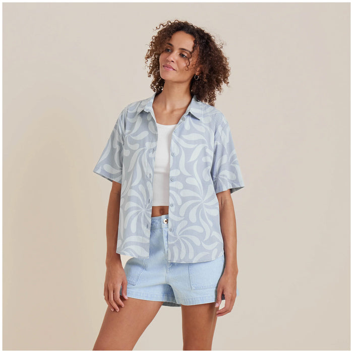 Roark Bless Up Short-Sleeve Shirt - Women's Dusty Sky