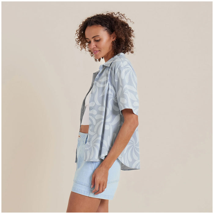 Roark Bless Up Short-Sleeve Shirt - Women's Dusty Sky
